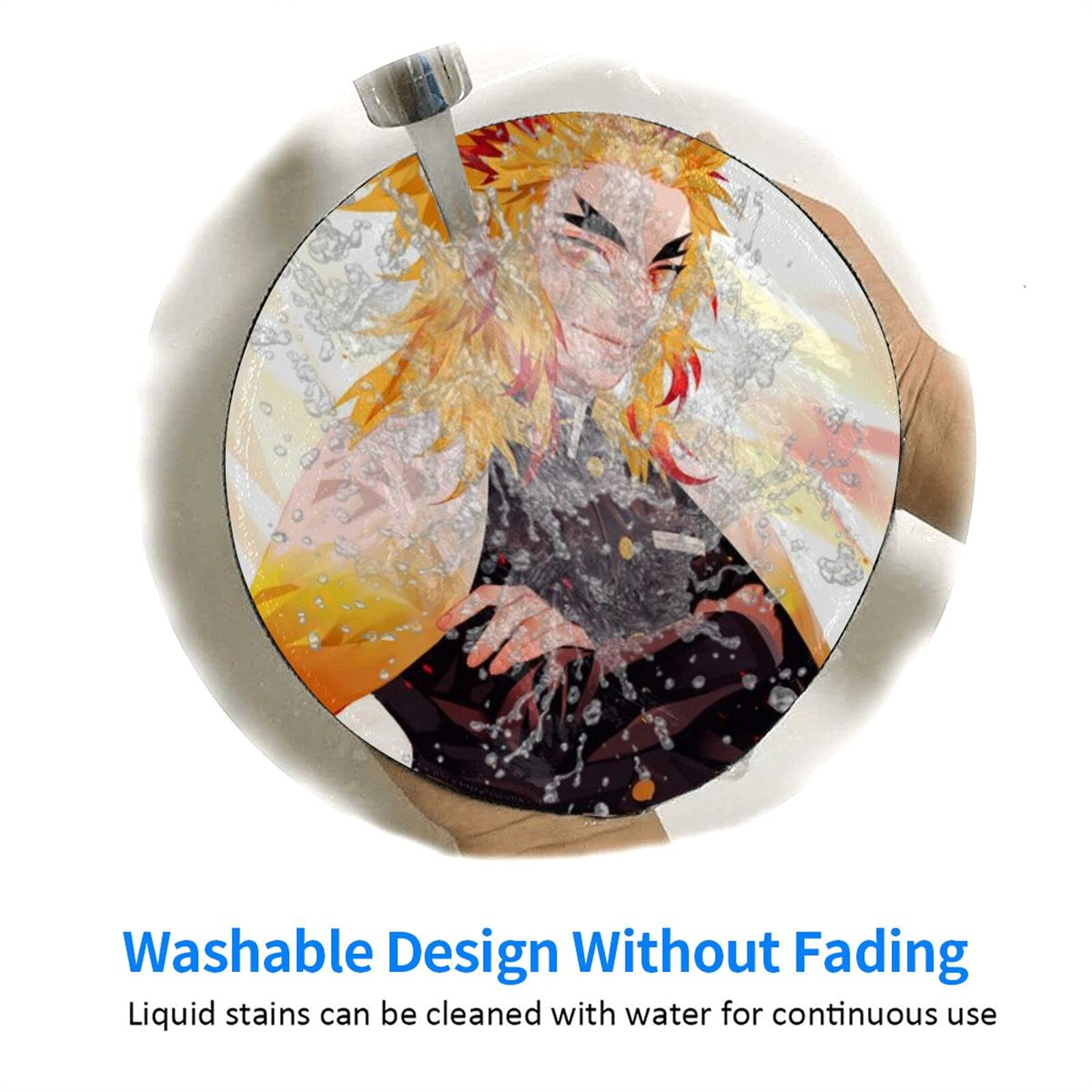 Amazon.co.jp: 鬼滅の刃 炼狱 杏寿郎 Rengoku Kyoujurou 丸型 マウス